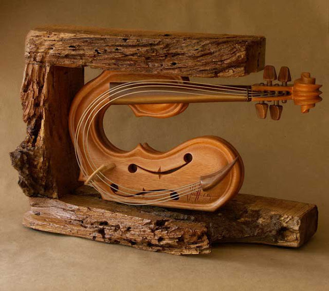 Скульптуры-скрипки Филиппа Гюллерма (Philippe Guillerm)