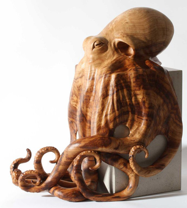 Осьминог - Деревянная скульптура Billa Pricketta