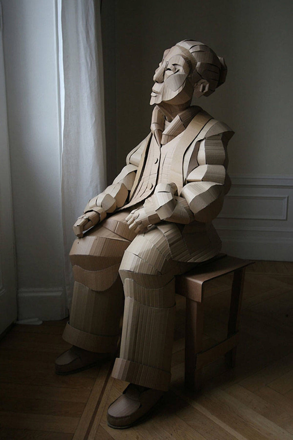 Warren King - скульптуры из картона